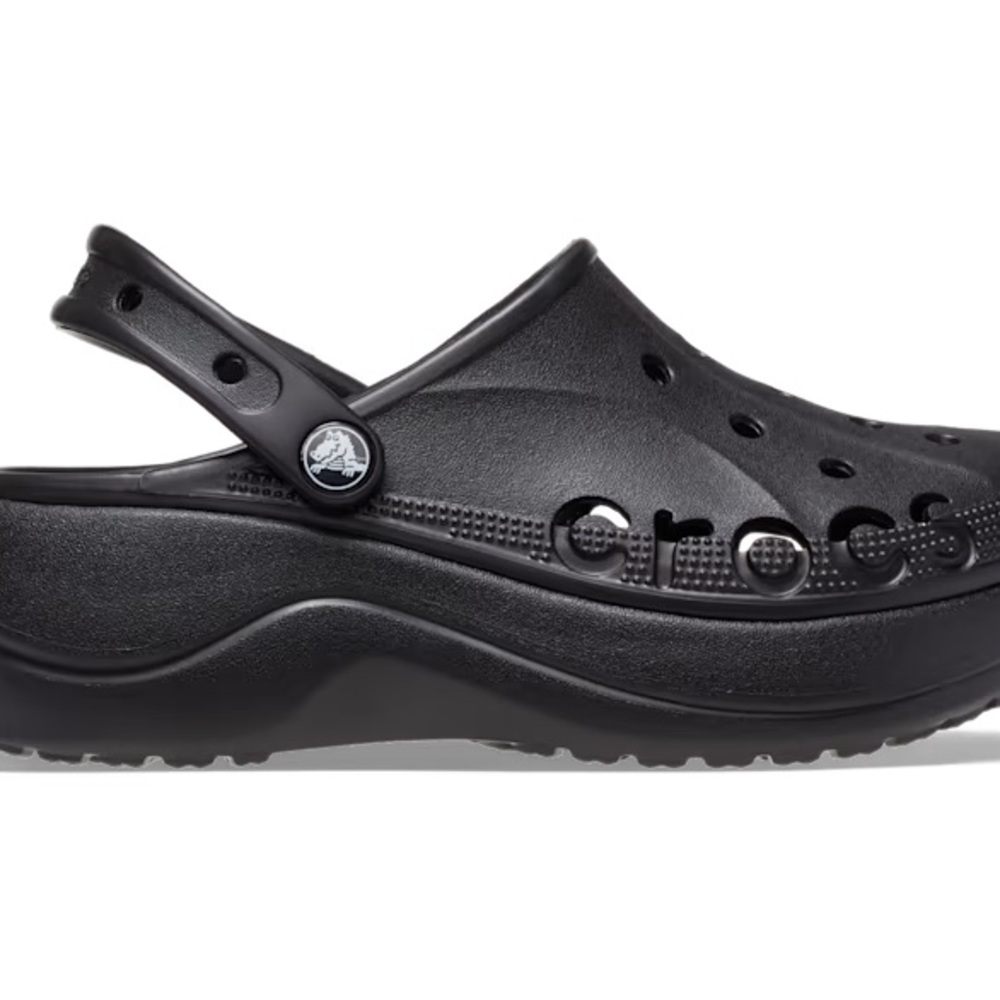 Crocs Women's Black Baya Platform Clogs